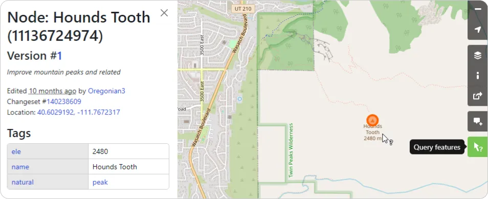 Query OSM data on openstreetmap.org