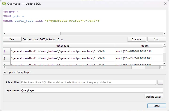 Query OSM data on openstreetmap.org